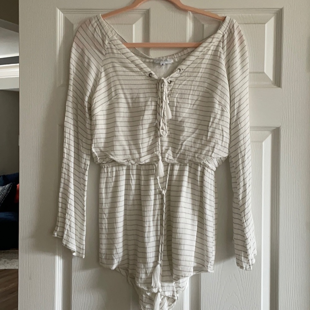 Size medium off shoulder romper